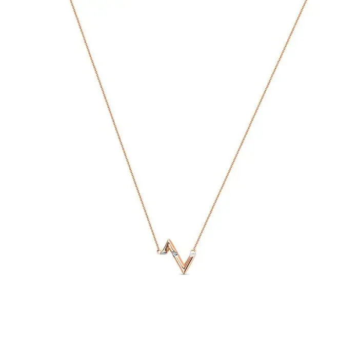 Цепь колье из красного золота