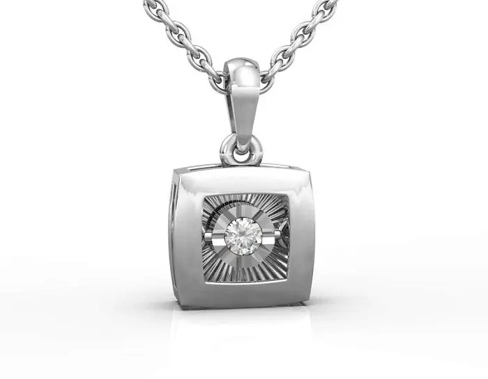 Подвеска декоративная из белого золота