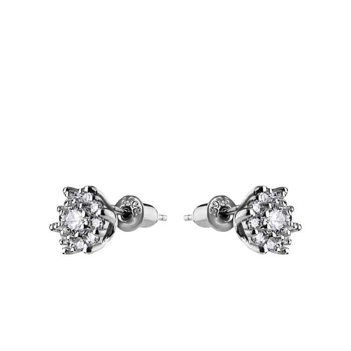 Серьги пуссеты из серебра