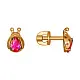 Серьги детские из красного золота