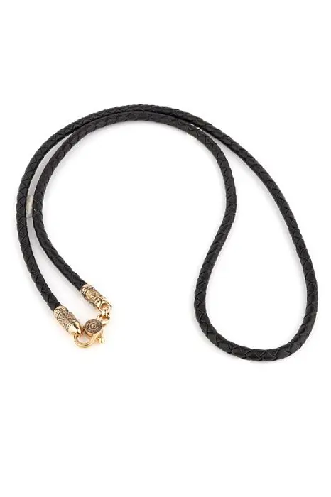 Цепь шнурок из красного золота