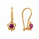 Серьги детские из красного золота