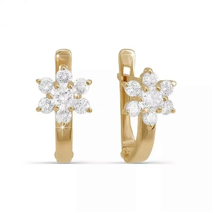 Серьги детские из красного золота