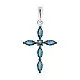 Подвеска декоративный крест из белого золота