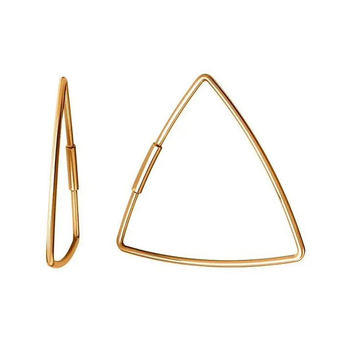 Серьги конго из красного золота