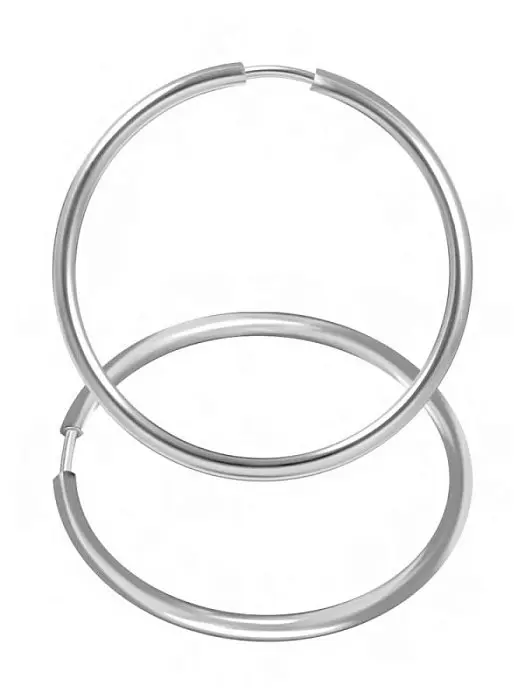 Серьги конго из серебра