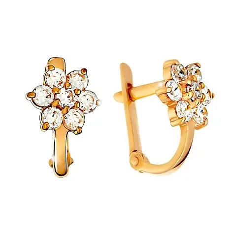 Серьги детские из позолоты