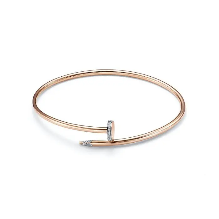 Браслет жесткий из красного золота