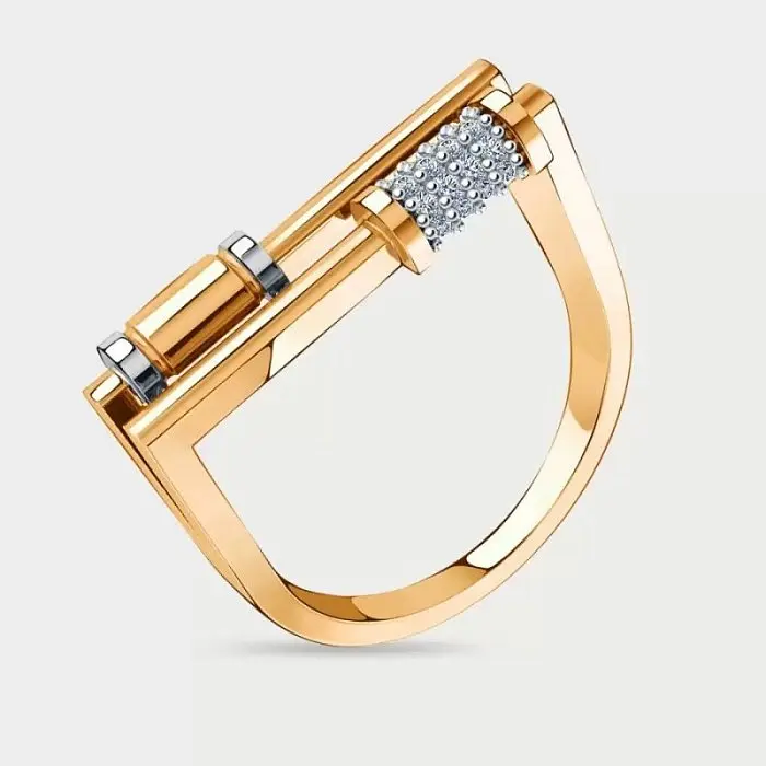 Кольцо декоративное из красного золота