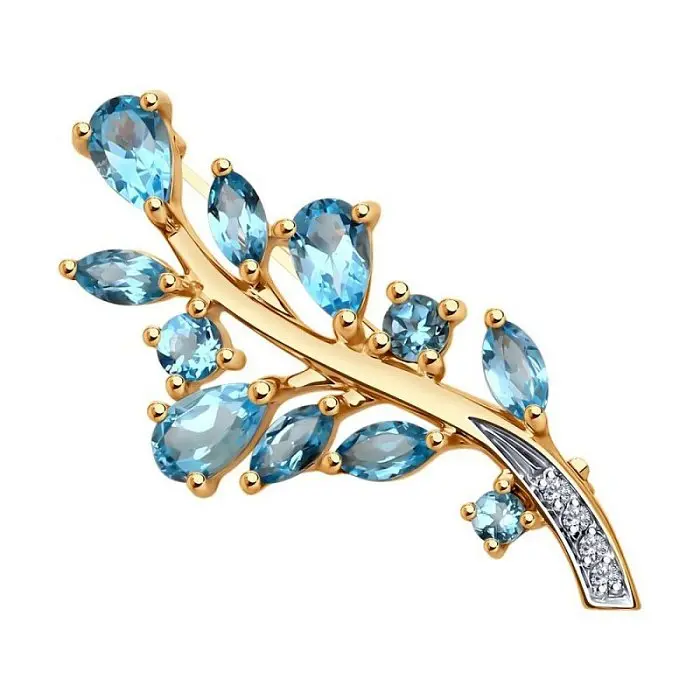 Брошь из красного золота