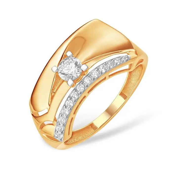 Кольцо декоративное из красного золота