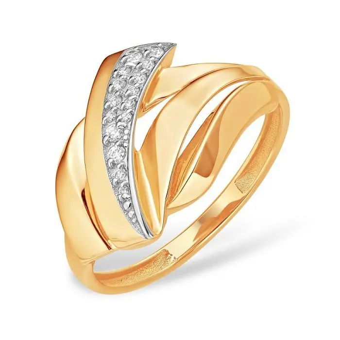 Кольцо декоративное из красного золота