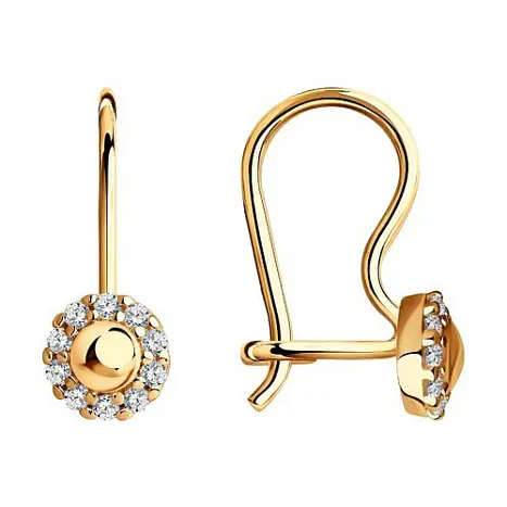 Серьги детские из позолоты