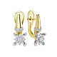 Серьги 23155-351-00-00 Серьги с английским замком из желтого золота