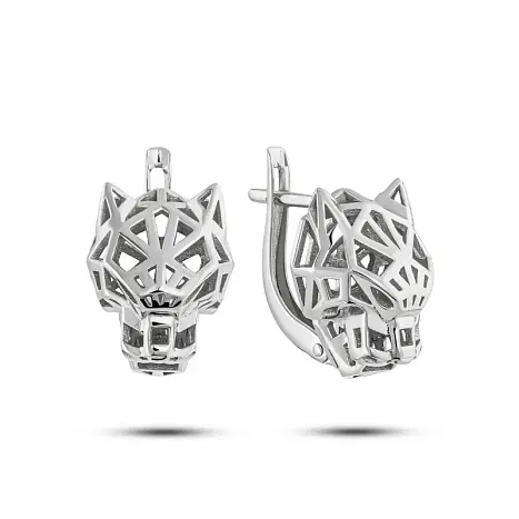 Серьги с английским замком из серебра