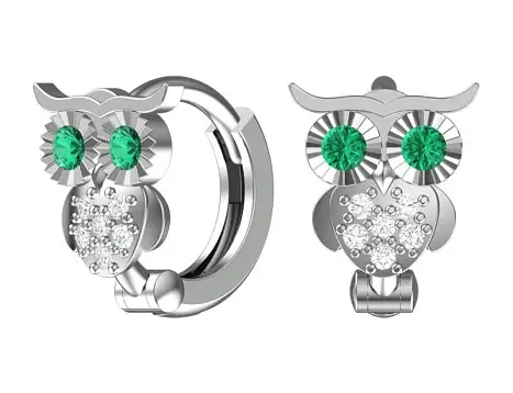 Серьги детские из серебра