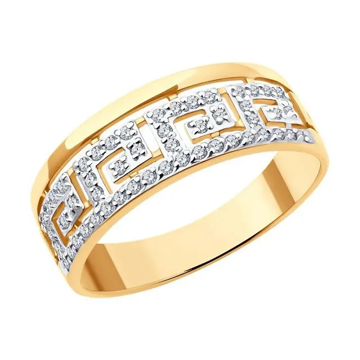 Кольцо декоративное из красного золота