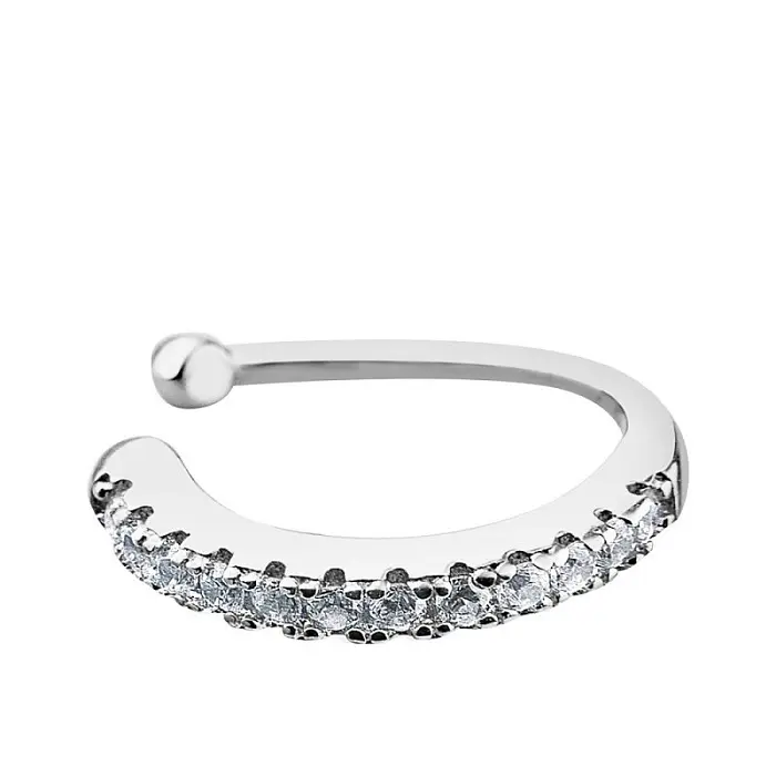 Серьги каффы из серебра