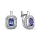 Серьги с английским замком из белого золота
