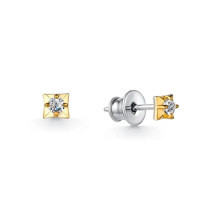 Серьги одиночные из серебра
