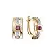 Серьги с английским замком из комбинированного золота