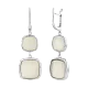 Серьги подвесные из серебра