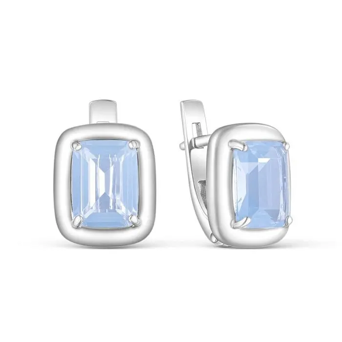 Серьги с английским замком из серебра