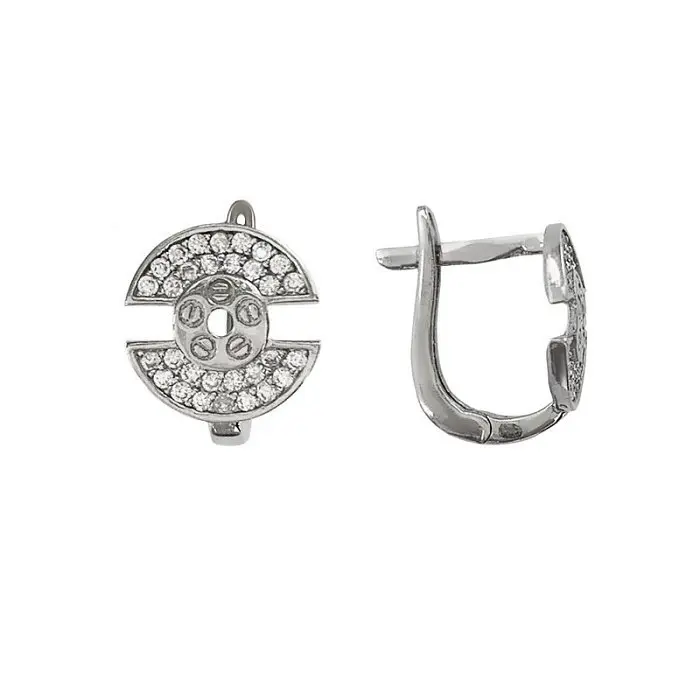 Серьги с английским замком из серебра