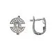 Серьги с английским замком из серебра