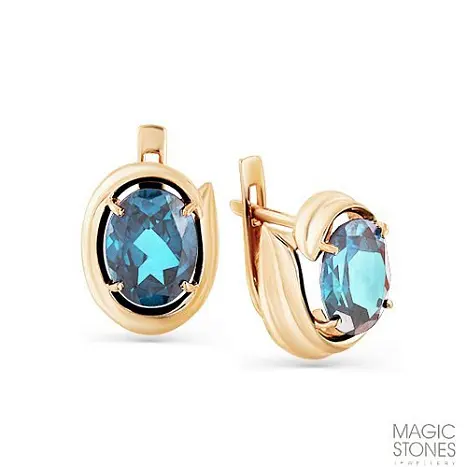 Серьги с английским замком из красного золота