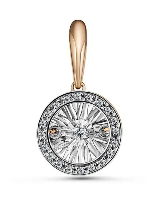 Подвеска декоративная из комбинированного золота