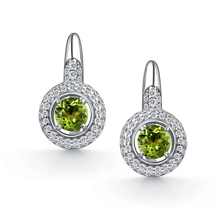 Серьги с английским замком из серебра