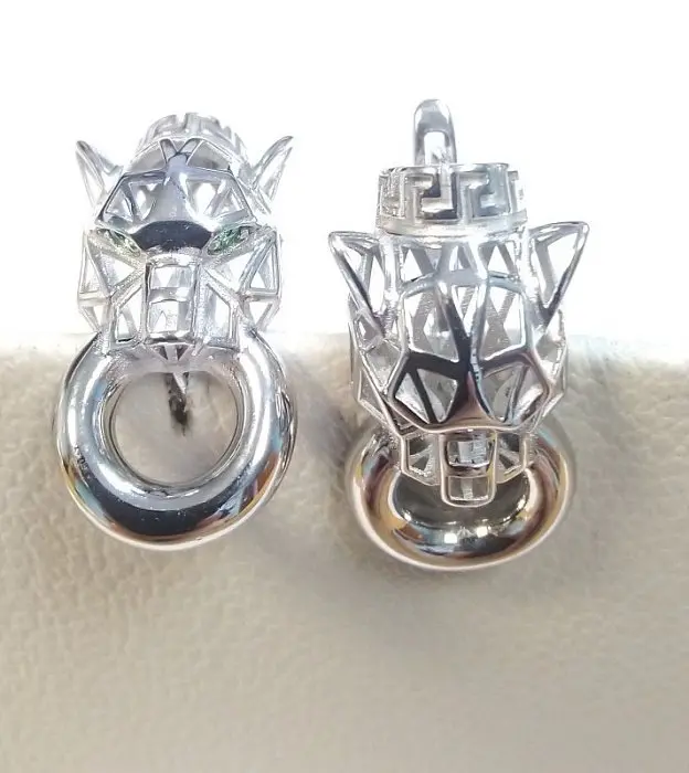 Серьги с английским замком из серебра