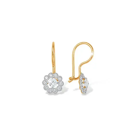 Серьги детские из красного золота