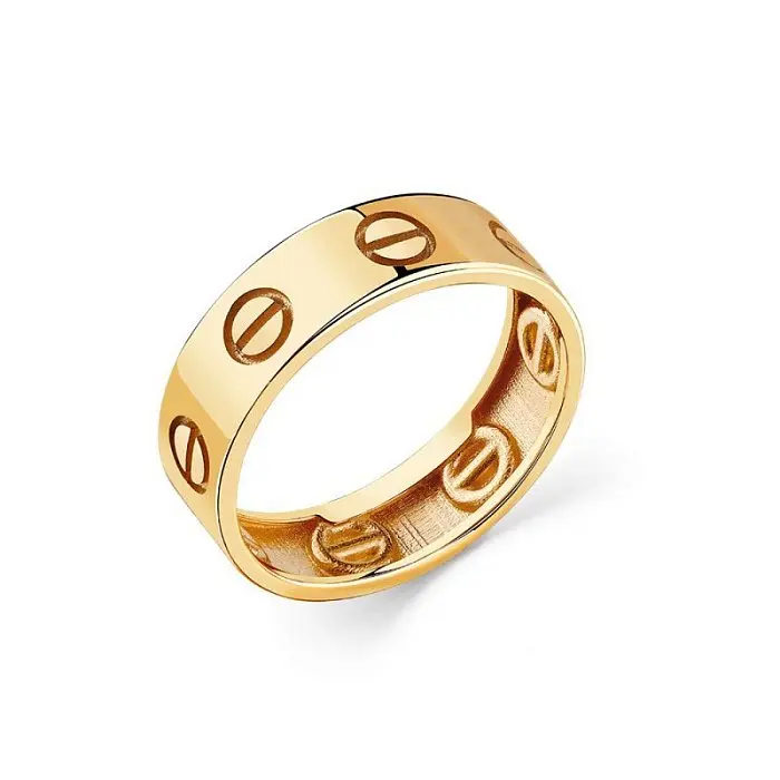 Кольцо декоративное из красного золота