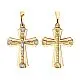 Подвеска крест из комбинированного золота