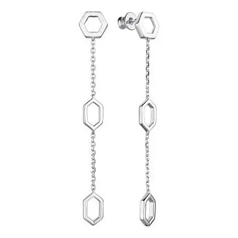 Серьги пуссеты из серебра