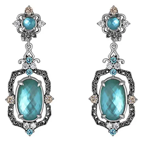 Серьги подвесные из серебра
