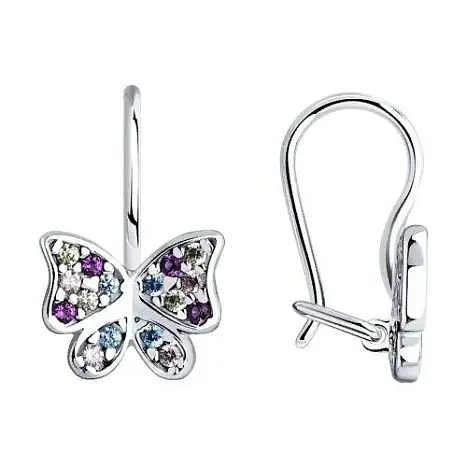 Серьги детские из серебра
