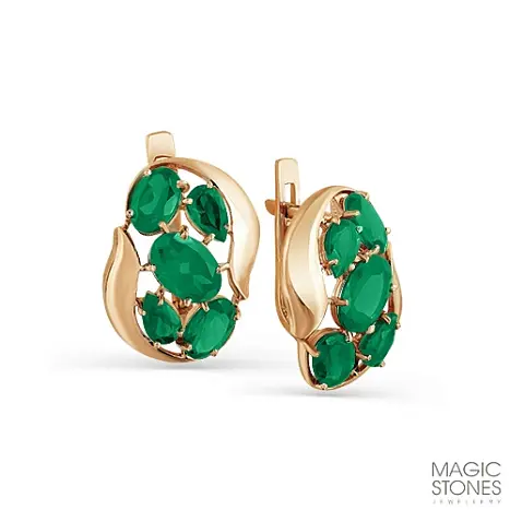 Серьги с английским замком из красного золота
