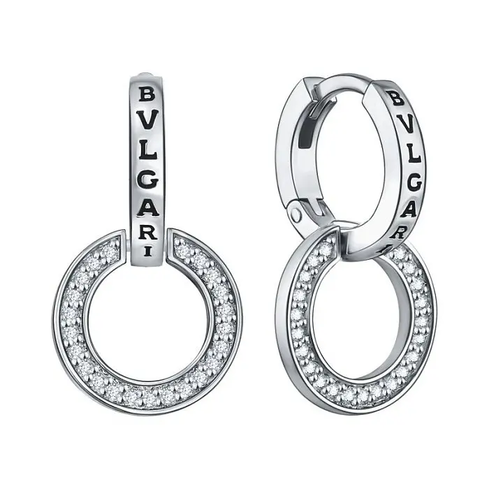 Серьги подвесные из серебра