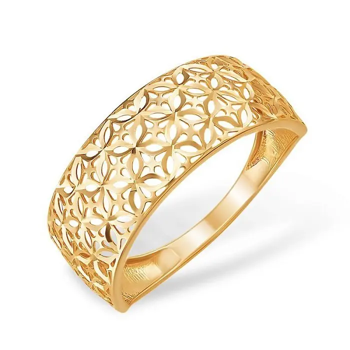 Кольцо декоративное из красного золота