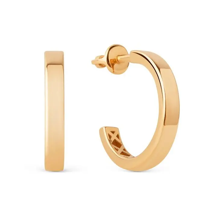 Серьги пуссеты из красного золота