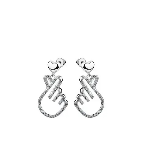 Серьги подвесные из серебра