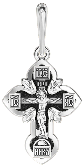 Подвеска крест из серебра