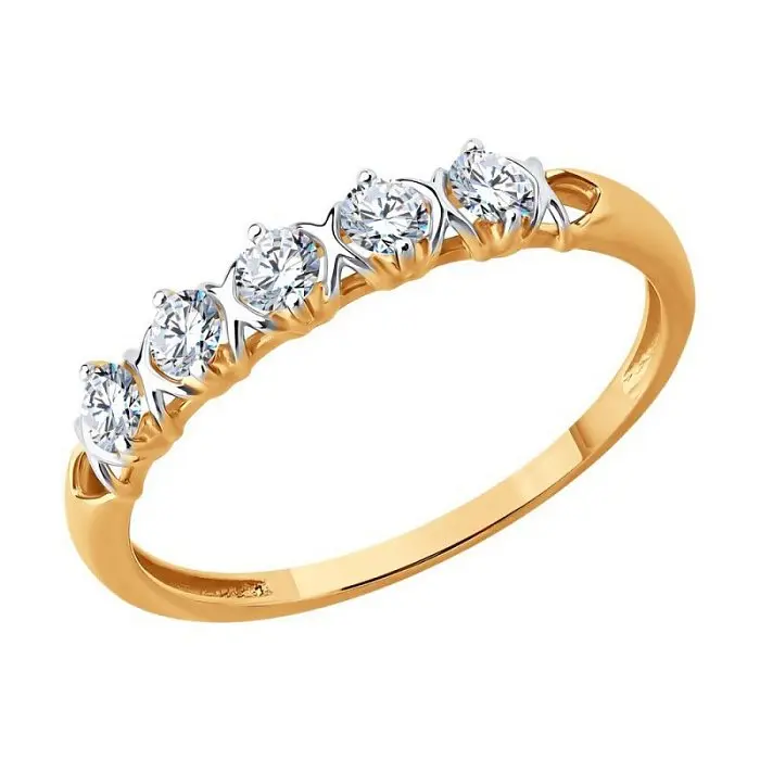 Кольцо декоративное из красного золота