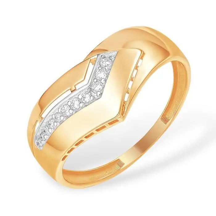 Кольцо декоративное из красного золота