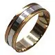 Кольцо обручальное из комбинированного золота