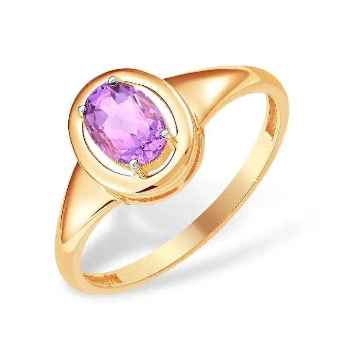 Кольцо декоративное из красного золота