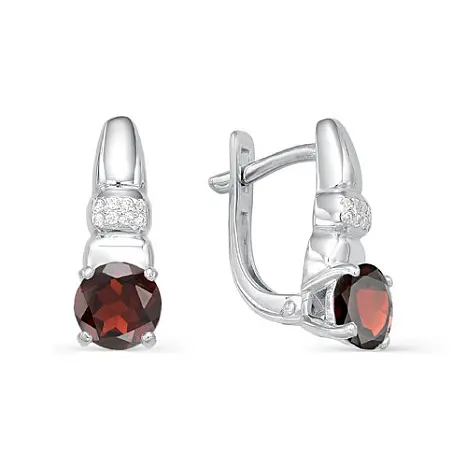 Серьги с английским замком из серебра